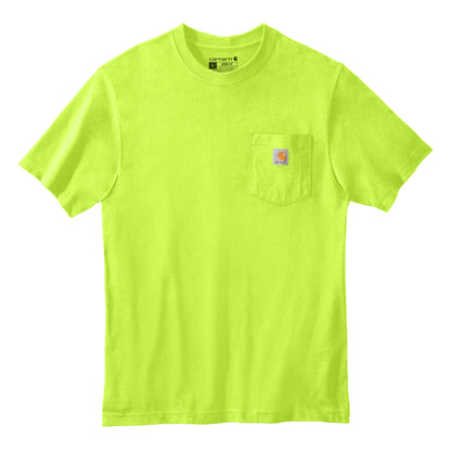 Carhartt CTK87 custom short sleeve t-shirt in brite lime, front view
