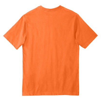 Carhartt CTK87 custom short sleeve t-shirt in brite orange, back view