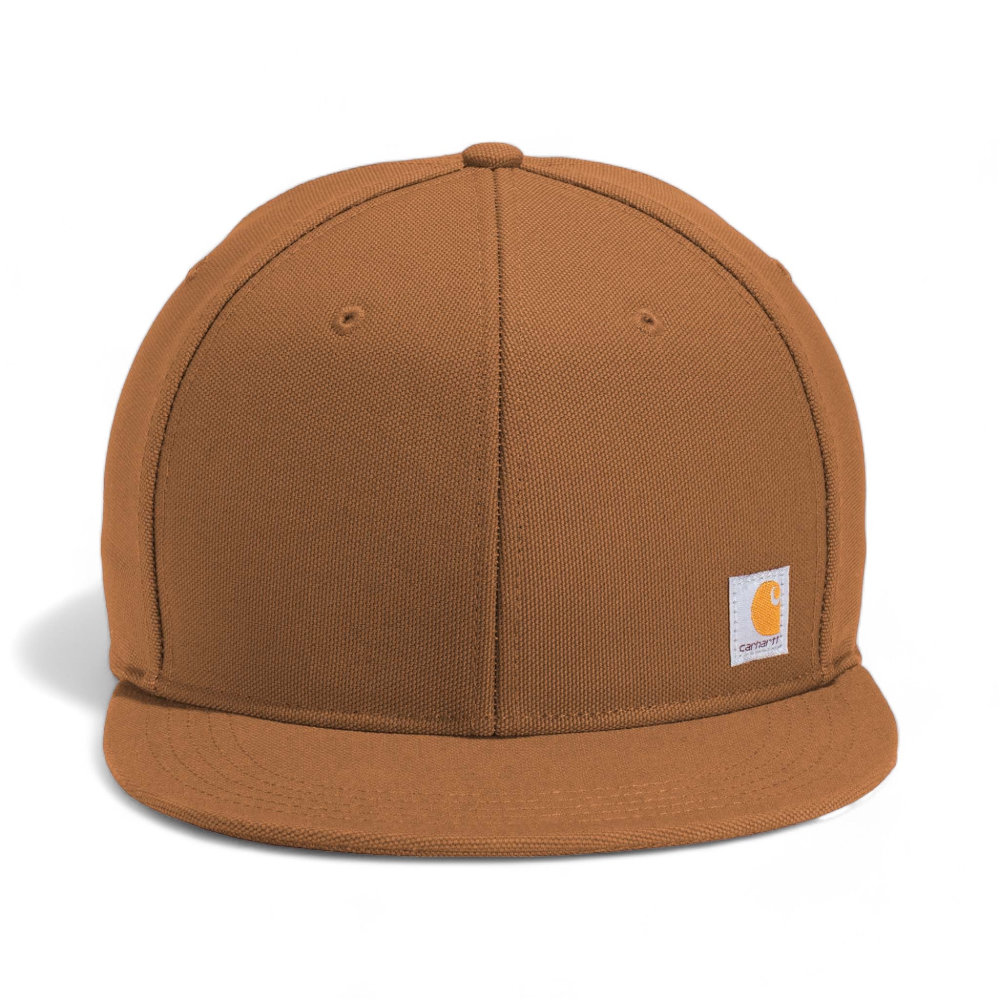 Front view of Carthartt CT101604 custom hat in carhartt brown