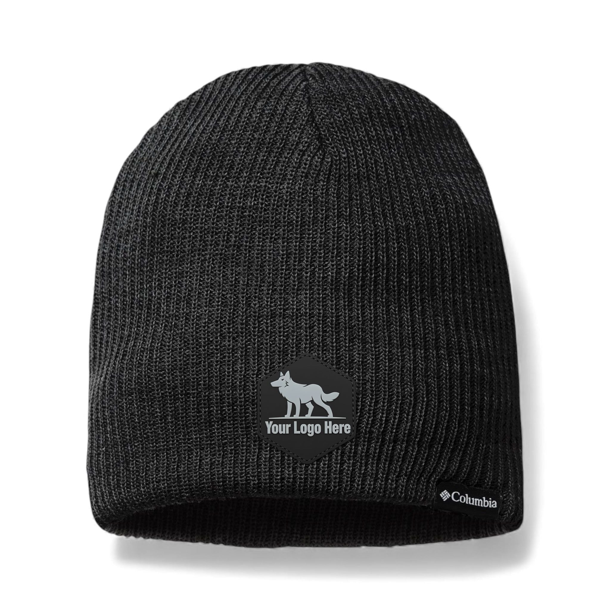 PVC patch preview of Columbia 168220 custom hat in black