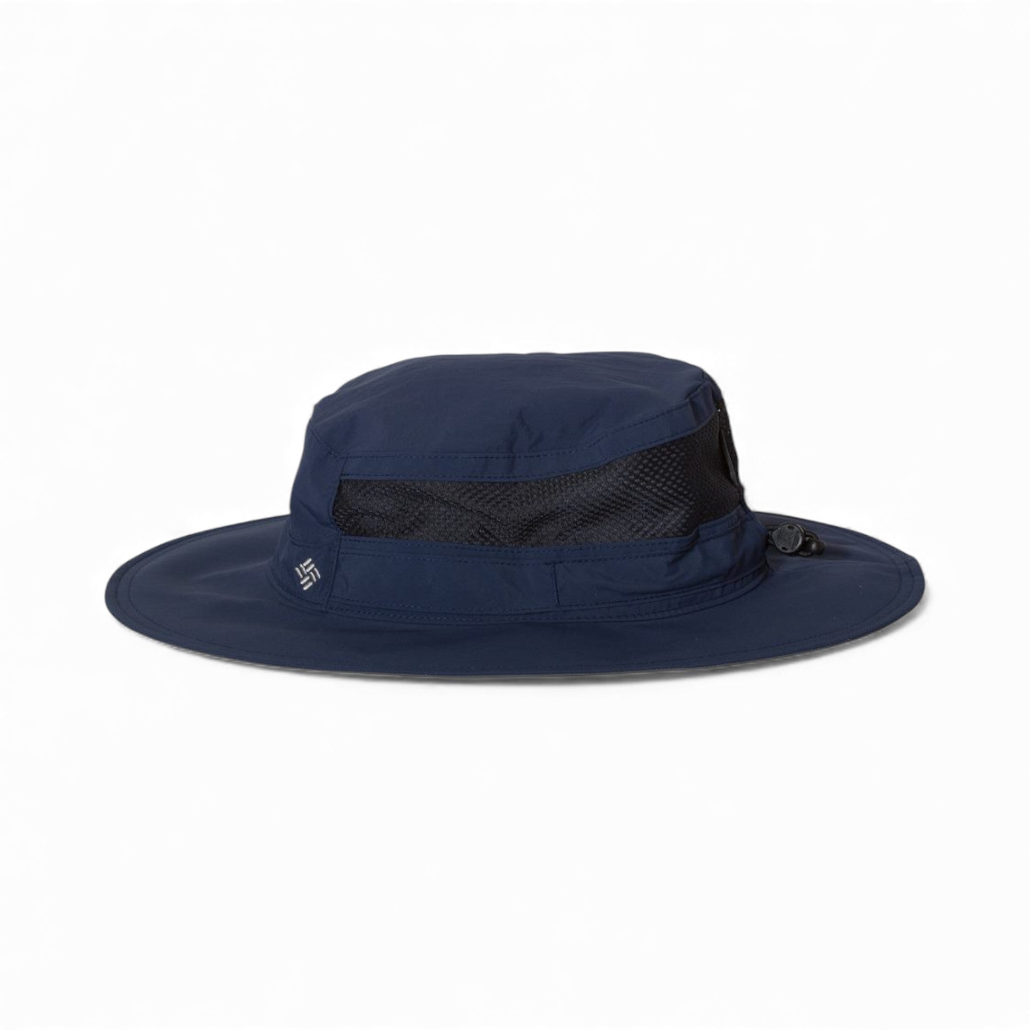 Left side view of Columbia 212477 custom hat in collegiate navy