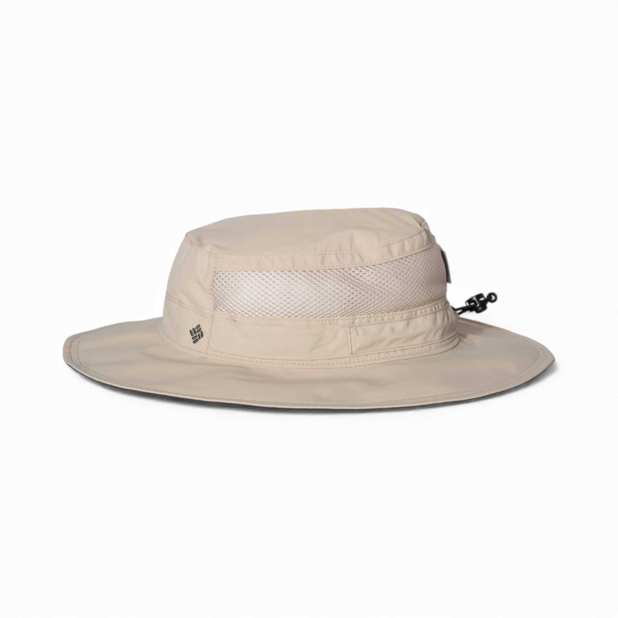 Left side view of Columbia 212477 custom hat in fossil