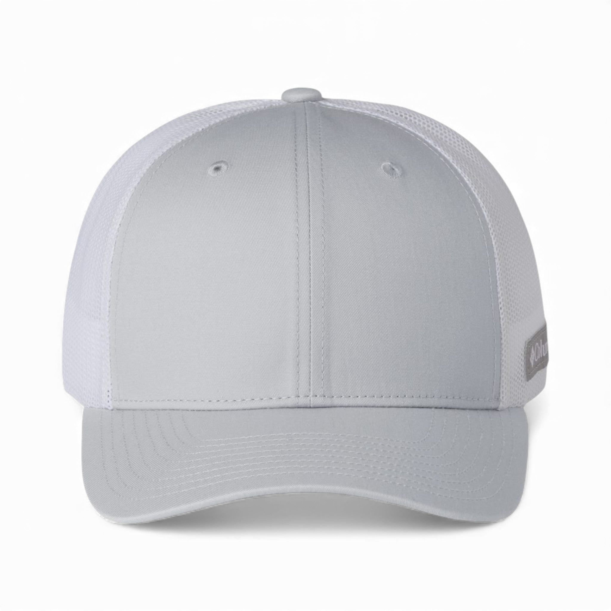 Front view of Columbia 216513 custom hat in cool grey