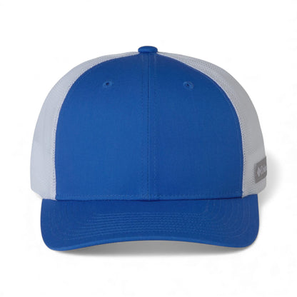 Front view of Columbia 216513 custom hat in vivid blue