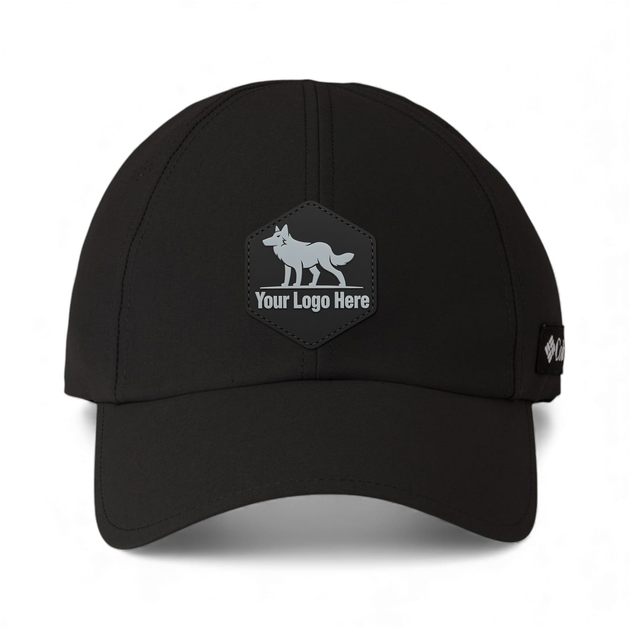 PVC patch preview of Columbia 216514 custom hat in black