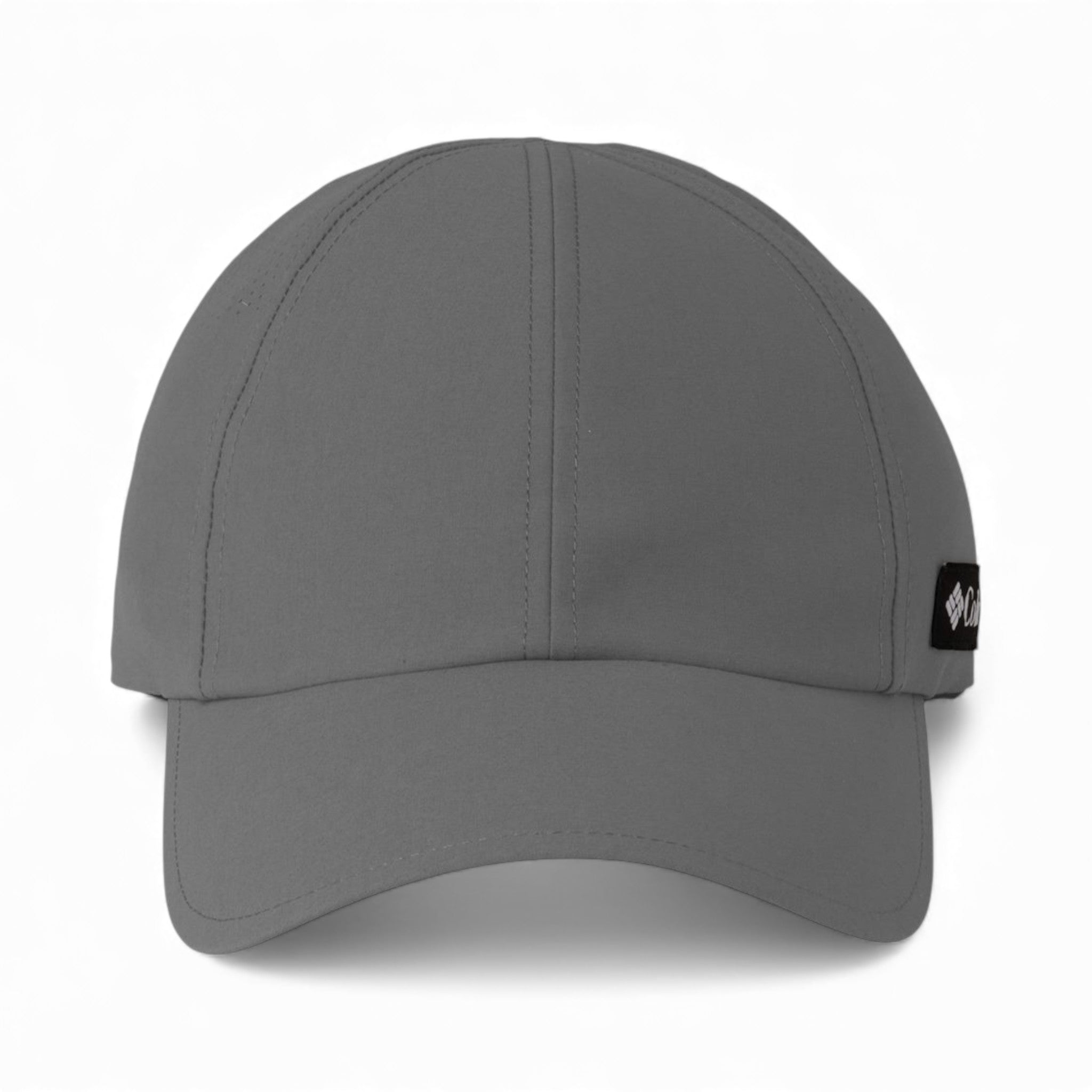 Front view of Columbia 216514 custom hat in city grey