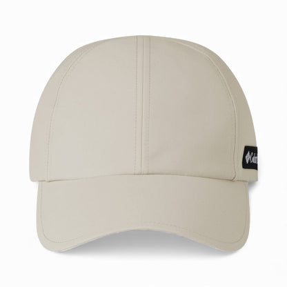 Front view of Columbia 216514 custom hat in fossil
