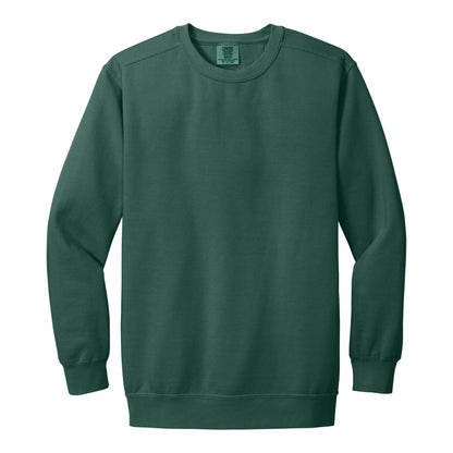 Comfort Colors 1566 custom crewneck in blue spruce, front view