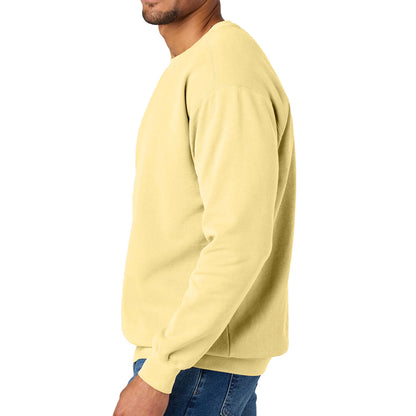 Comfort Colors 1566 custom crewneck in butter, left side view