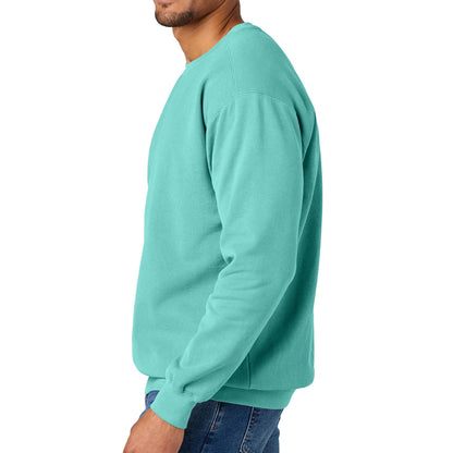 Comfort Colors 1566 custom crewneck in chalky mint, left side view