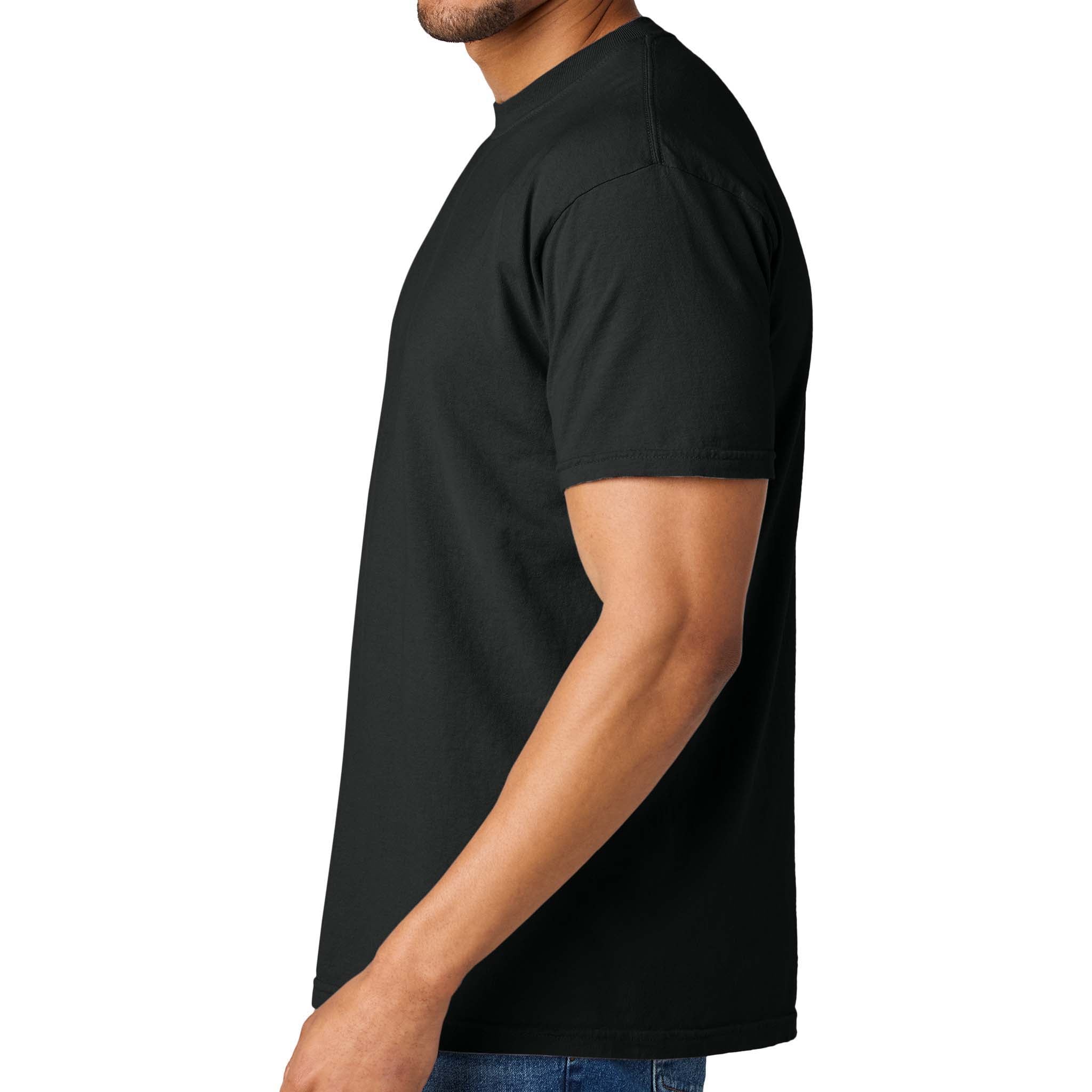 Comfort Colors 1717 custom short sleeve t-shirt in black, left side view