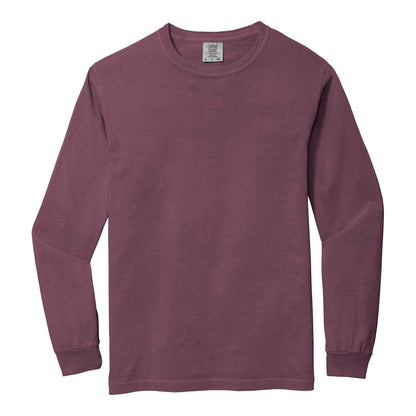 Comfort Colors 6014 custom long sleeve t-shirt in berry, front view
