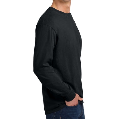 Comfort Colors 6014 custom long sleeve t-shirt in black, right side view