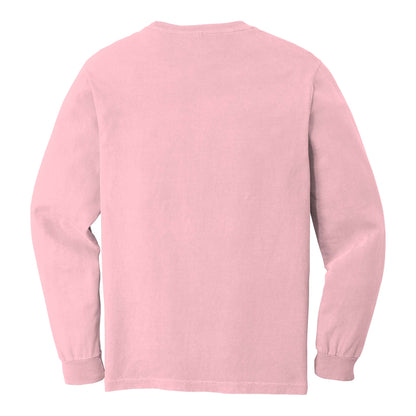 Comfort Colors 6014 custom long sleeve t-shirt in blossom, back view