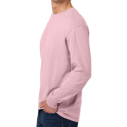 Comfort Colors 6014 custom long sleeve t-shirt in blossom, left side view