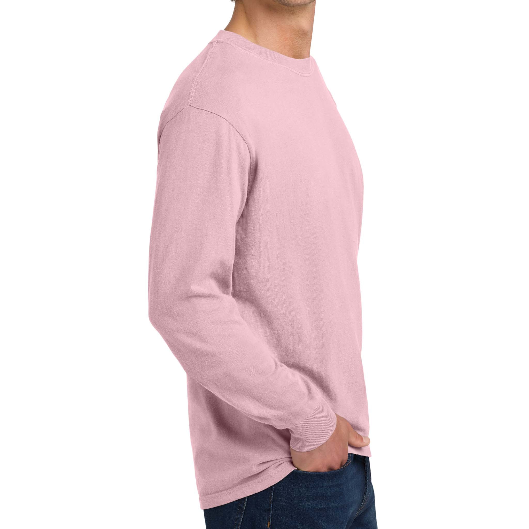 Comfort Colors 6014 custom long sleeve t-shirt in blossom, right side view