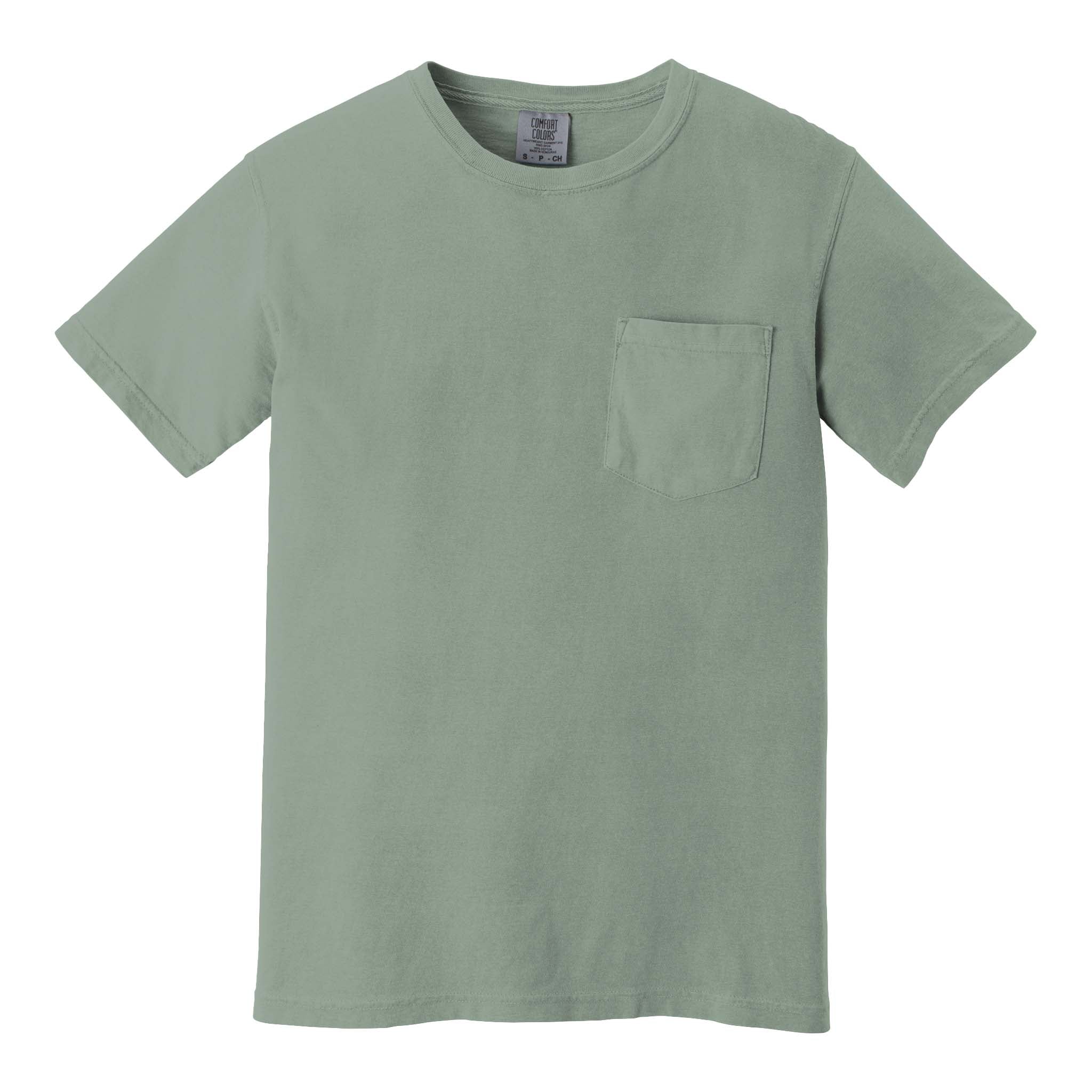 Comfort Colors 6030 custom short sleeve t-shirt in bay, front view