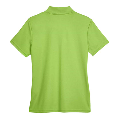 Core 365 78181 custom polo in acid green, back view