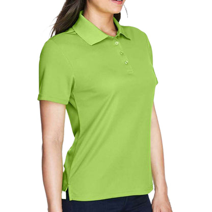 Core 365 78181 custom polo in acid green, right side view