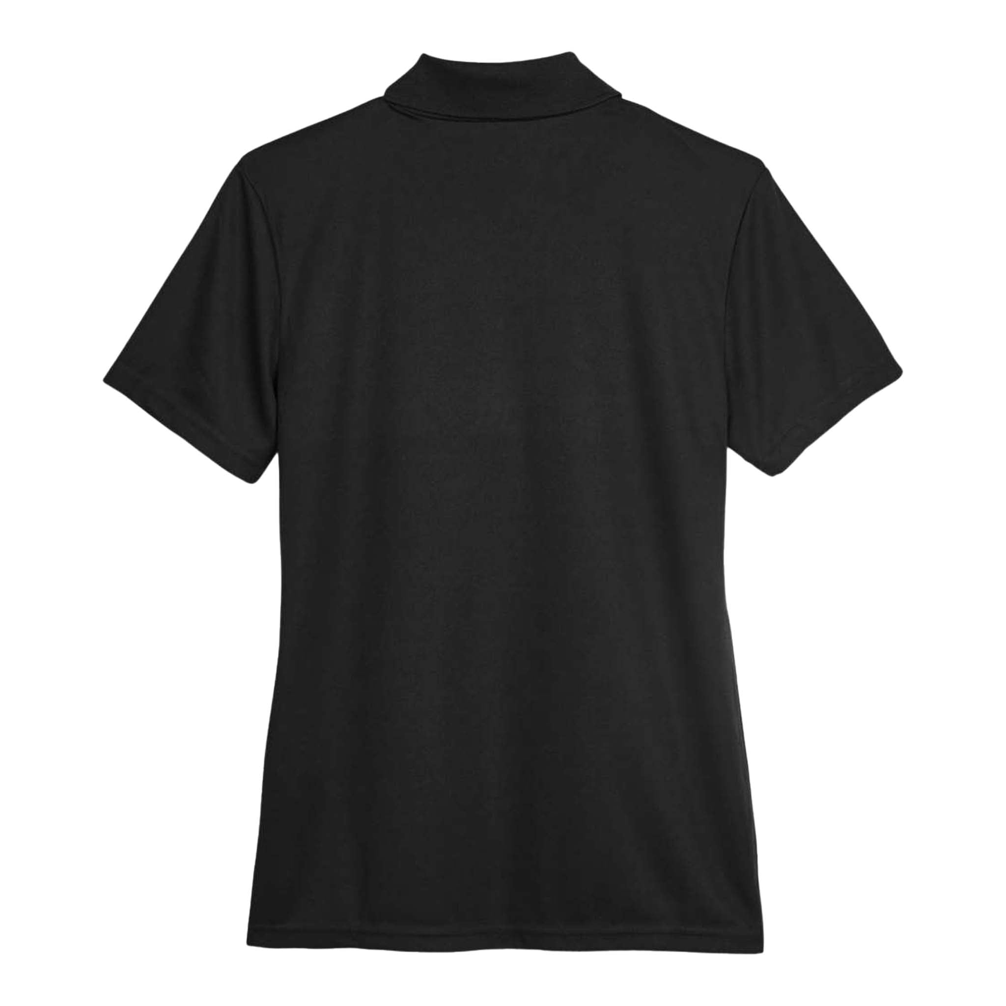 Core 365 78181 custom polo in black, back view