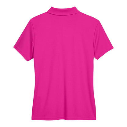 Core 365 78181 custom polo in bright magenta, back view