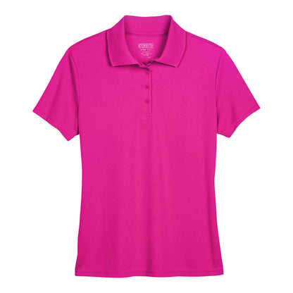 Core 365 78181 custom polo in bright magenta, front view