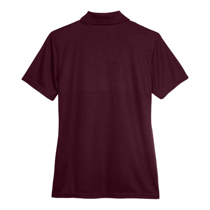 Core 365 78181 custom polo in burgundy, back view