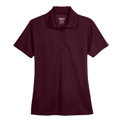 Core 365 78181 custom polo in burgundy, front view