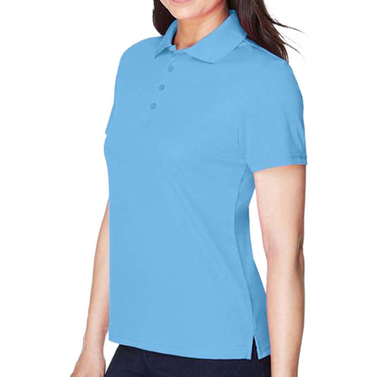 Core 365 78181 custom polo in columbia blue, left side view