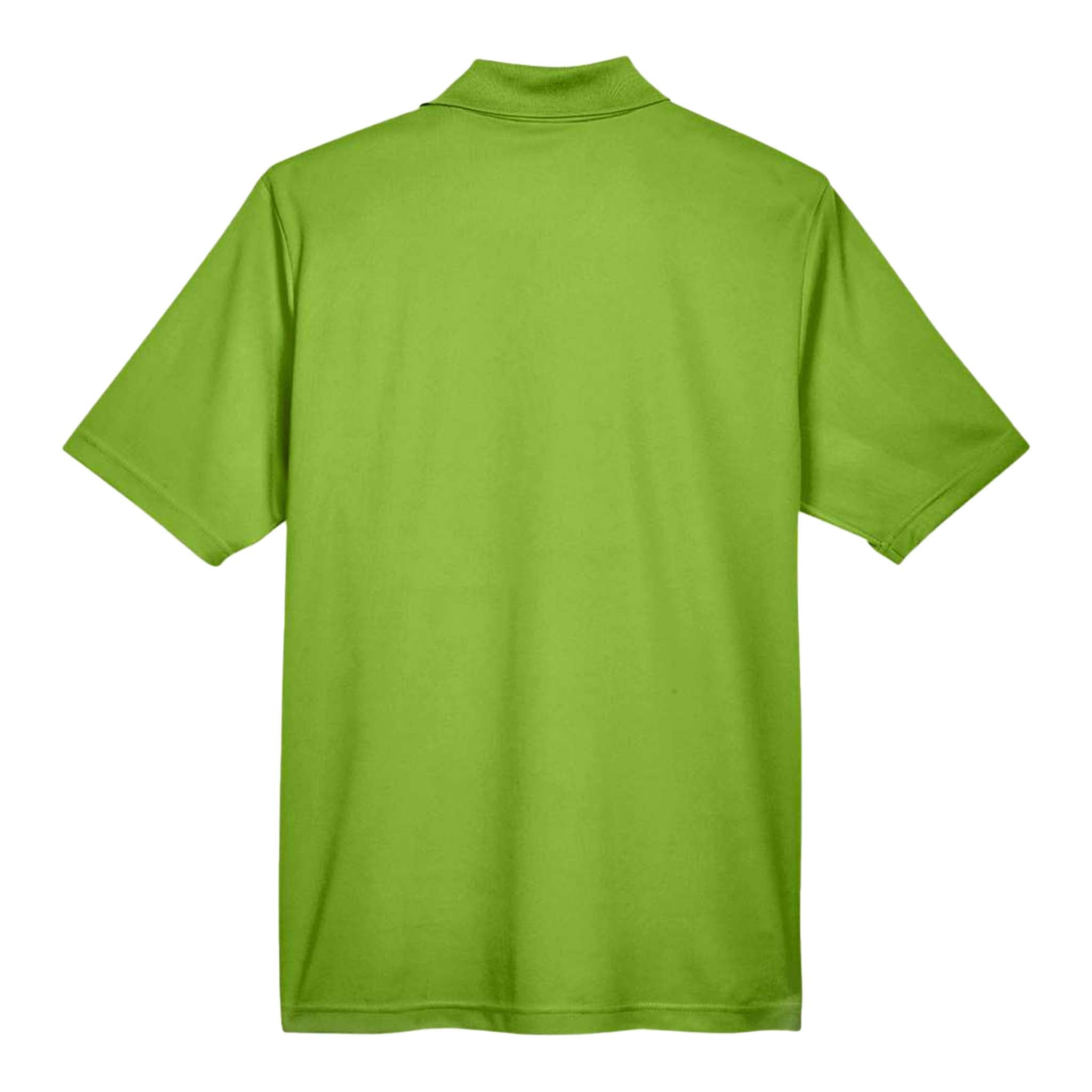 Core 365 88181 custom polo in acid green, back view