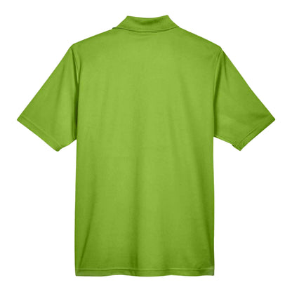 Core 365 88181 custom polo in acid green, back view