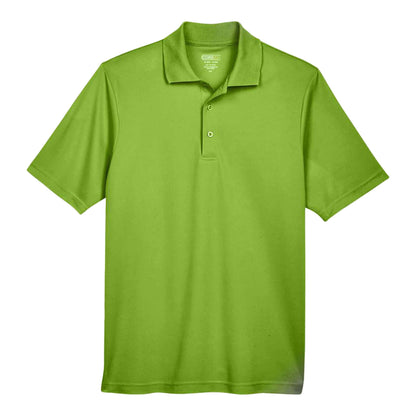 Core 365 88181 custom polo in acid green, front view