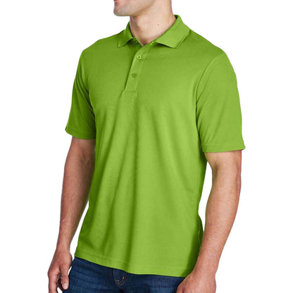 Core 365 88181 custom polo in acid green, left side view