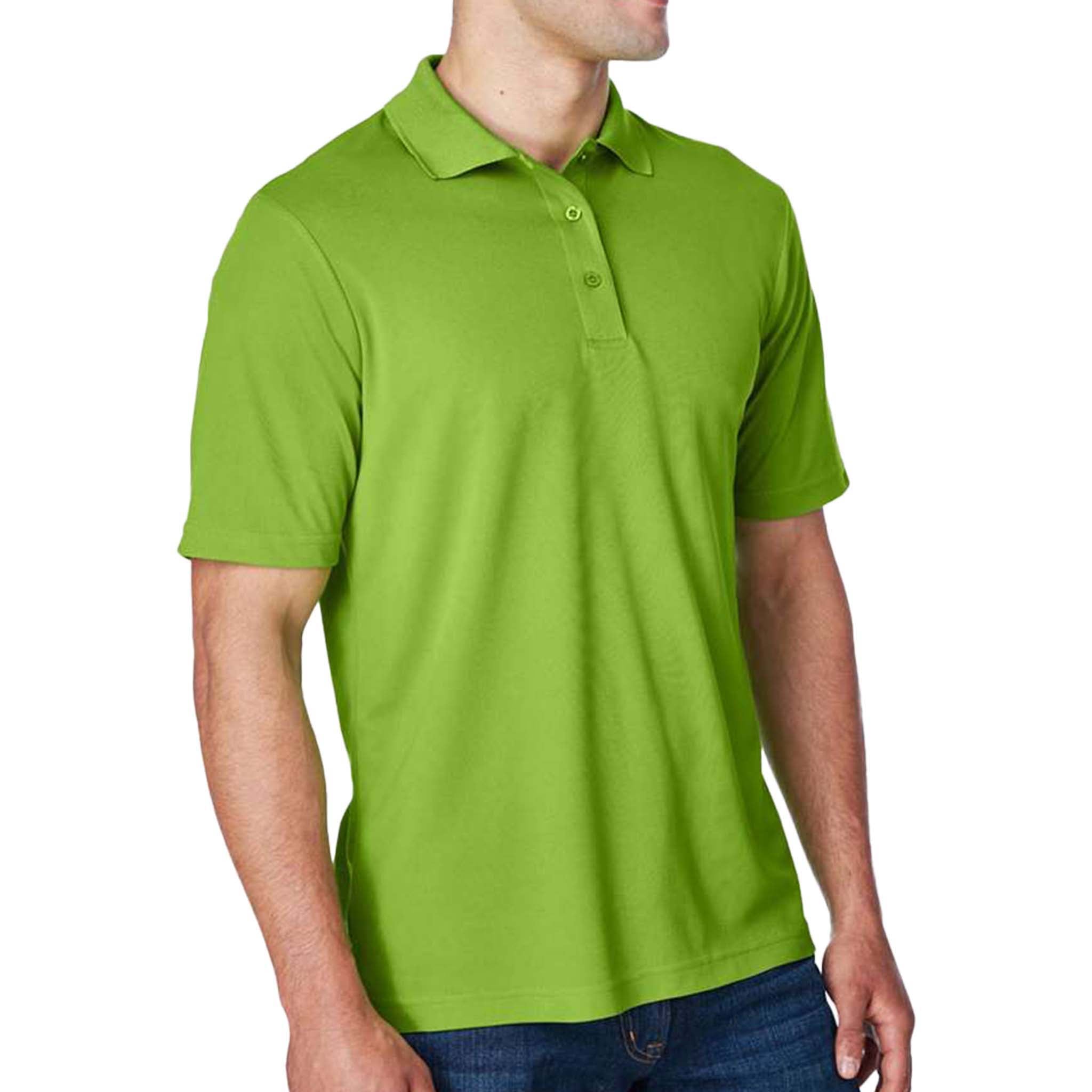 Core 365 88181 custom polo in acid green, right side view
