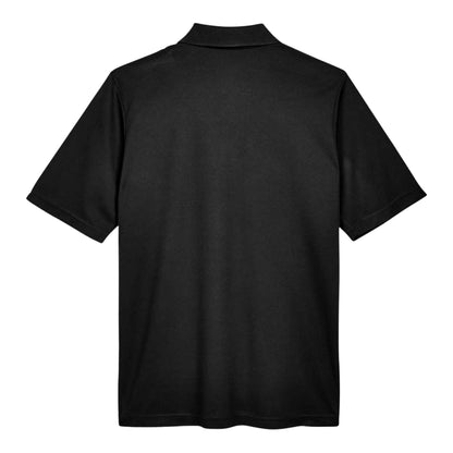 Core 365 88181 custom polo in black, back view