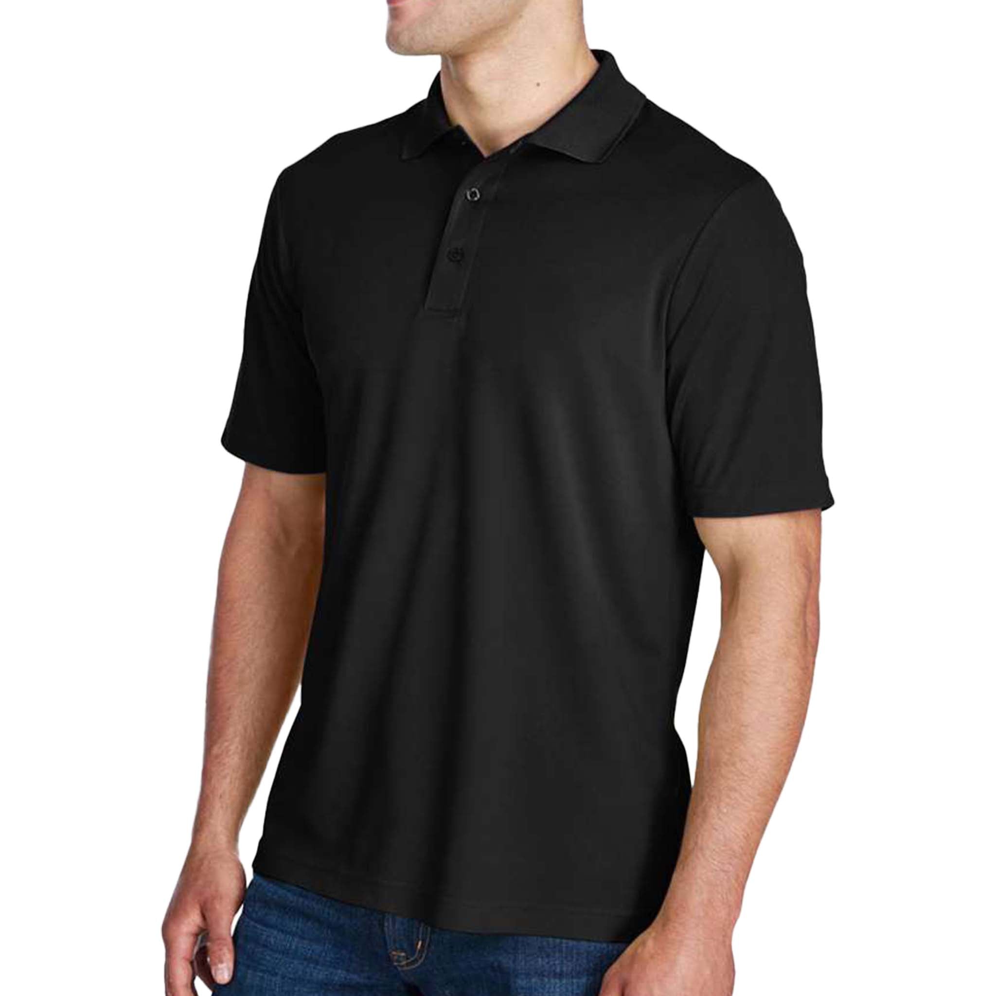 Core 365 88181 custom polo in black, left side view