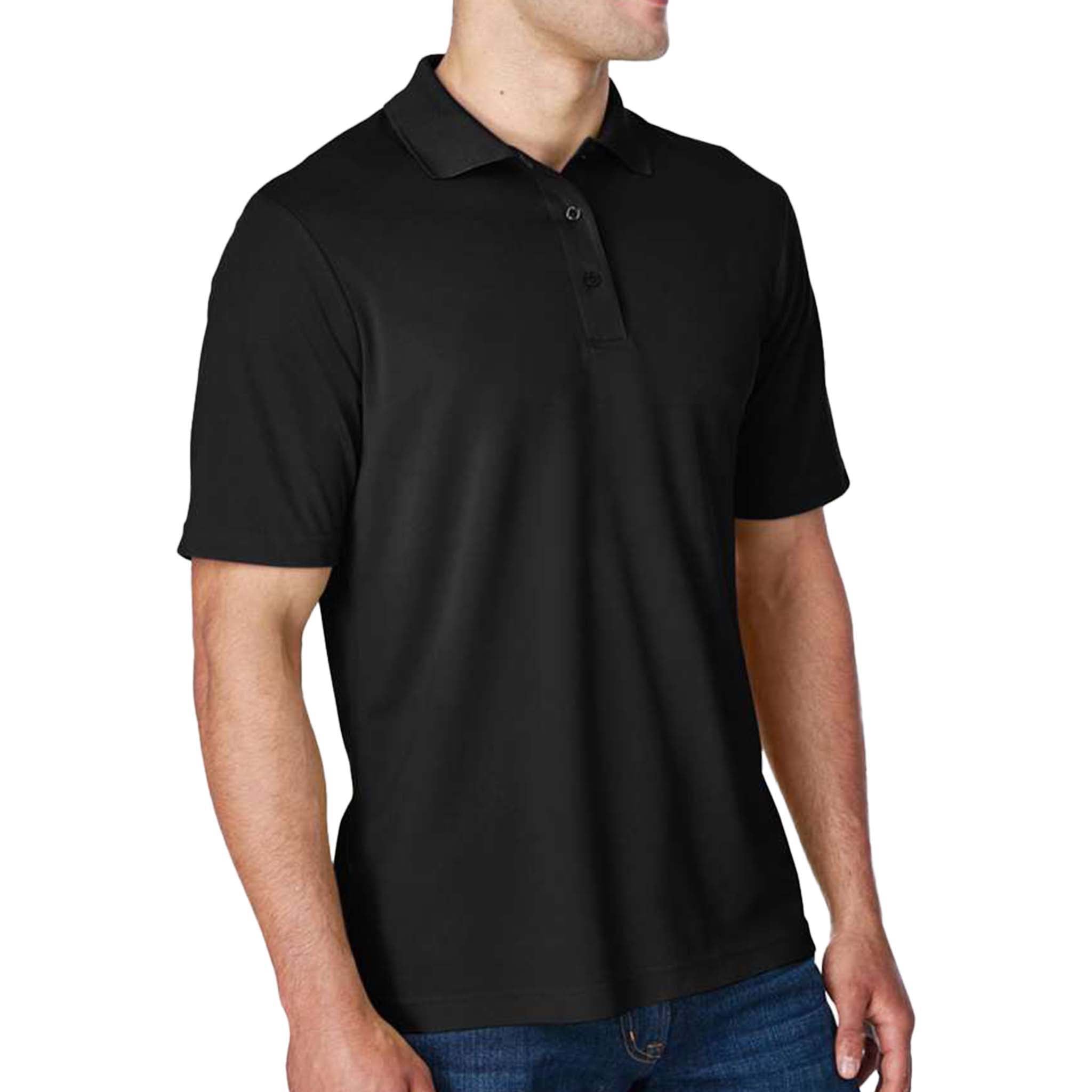 Core 365 88181 custom polo in black, right side view
