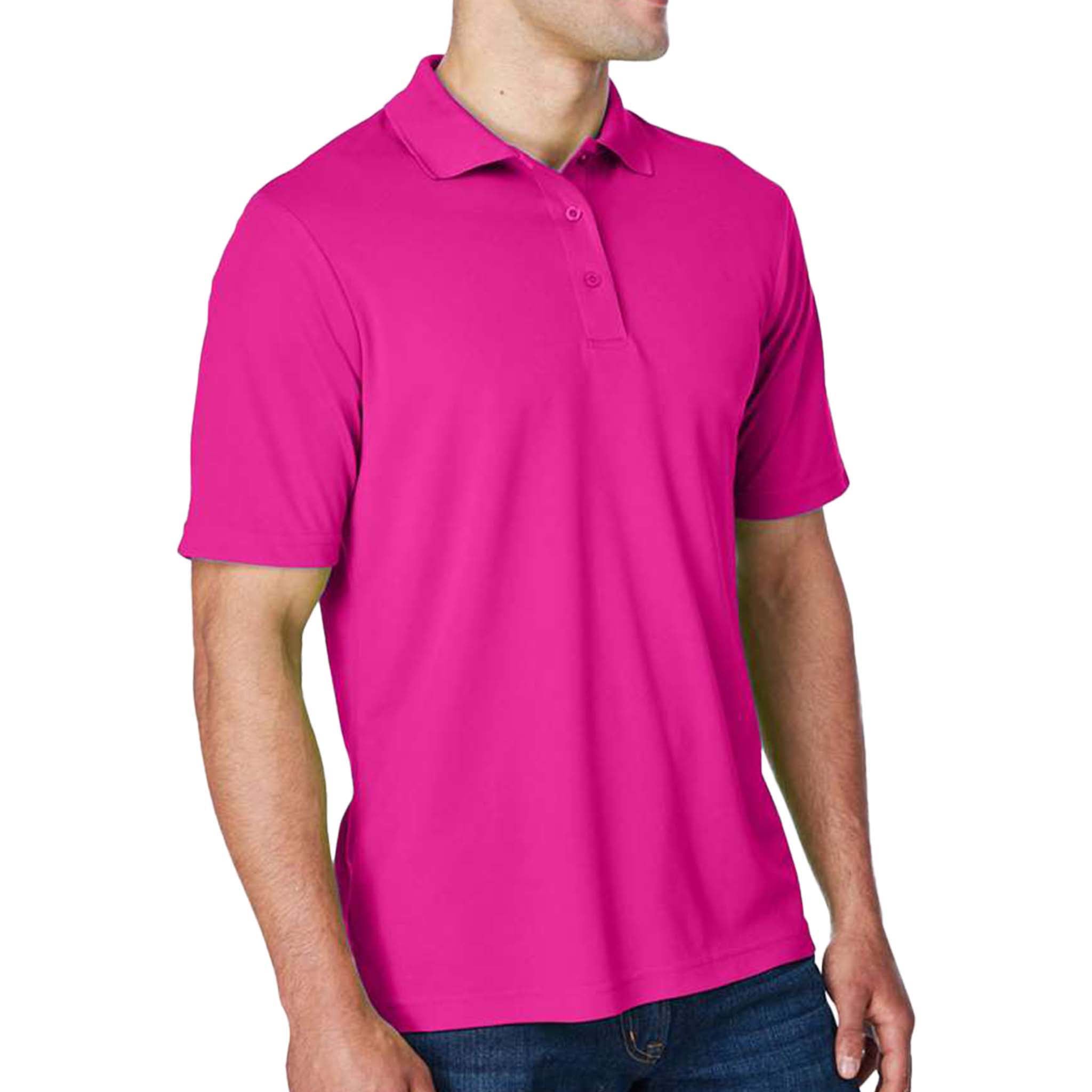 Core 365 88181 custom polo in bright magenta, right side view