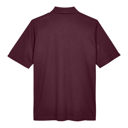 Core 365 88181 custom polo in burgundy, back view