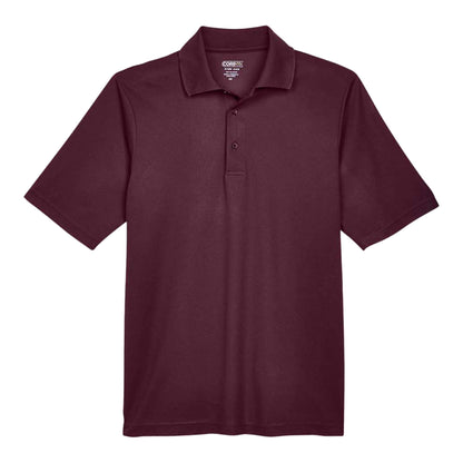Core 365 88181 custom polo in burgundy, front view
