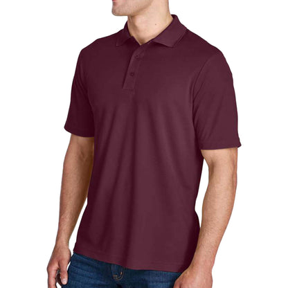 Core 365 88181 custom polo in burgundy, left side view