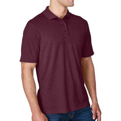 Core 365 88181 custom polo in burgundy, right side view