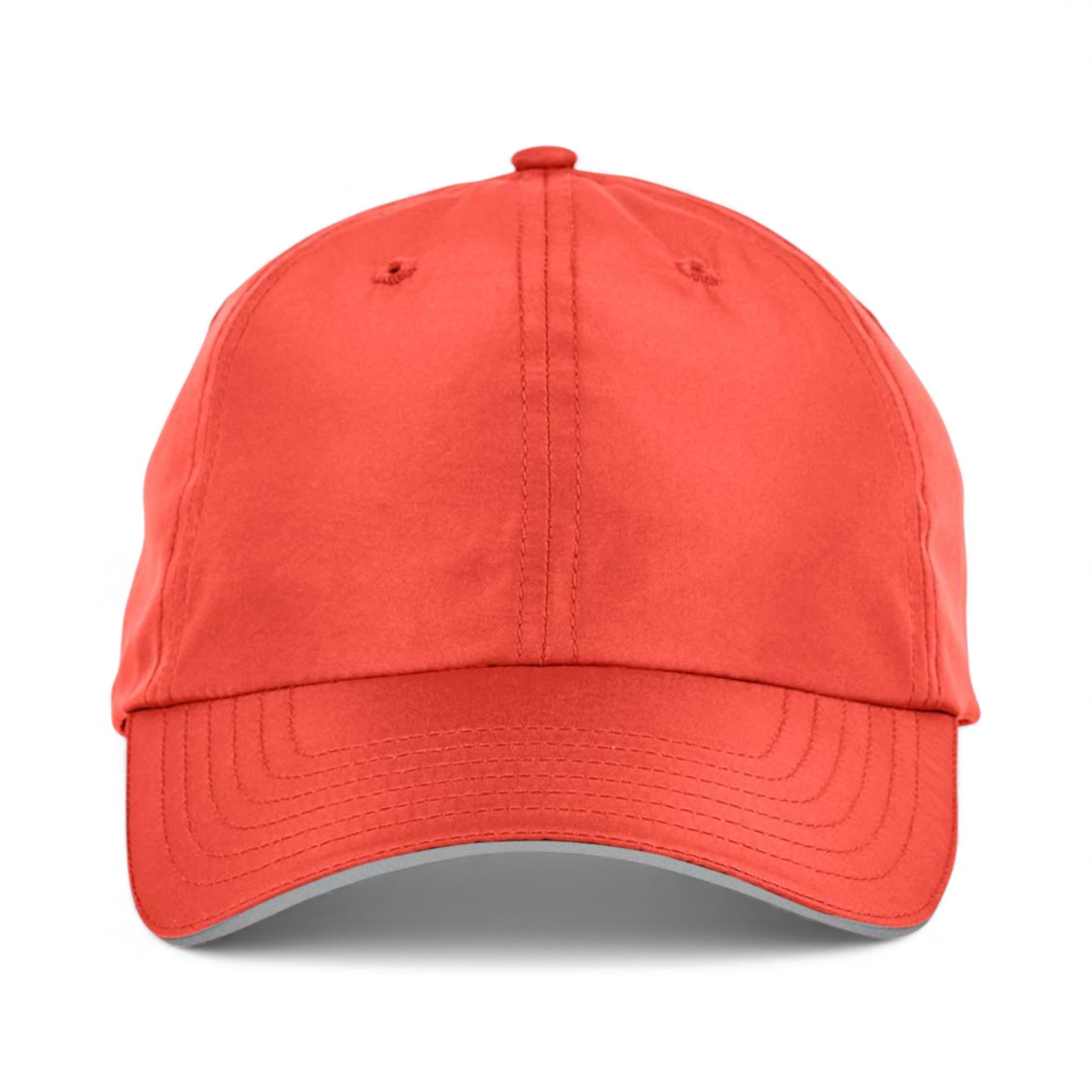 Front view of Core 365 CE001 custom hat in campus orange