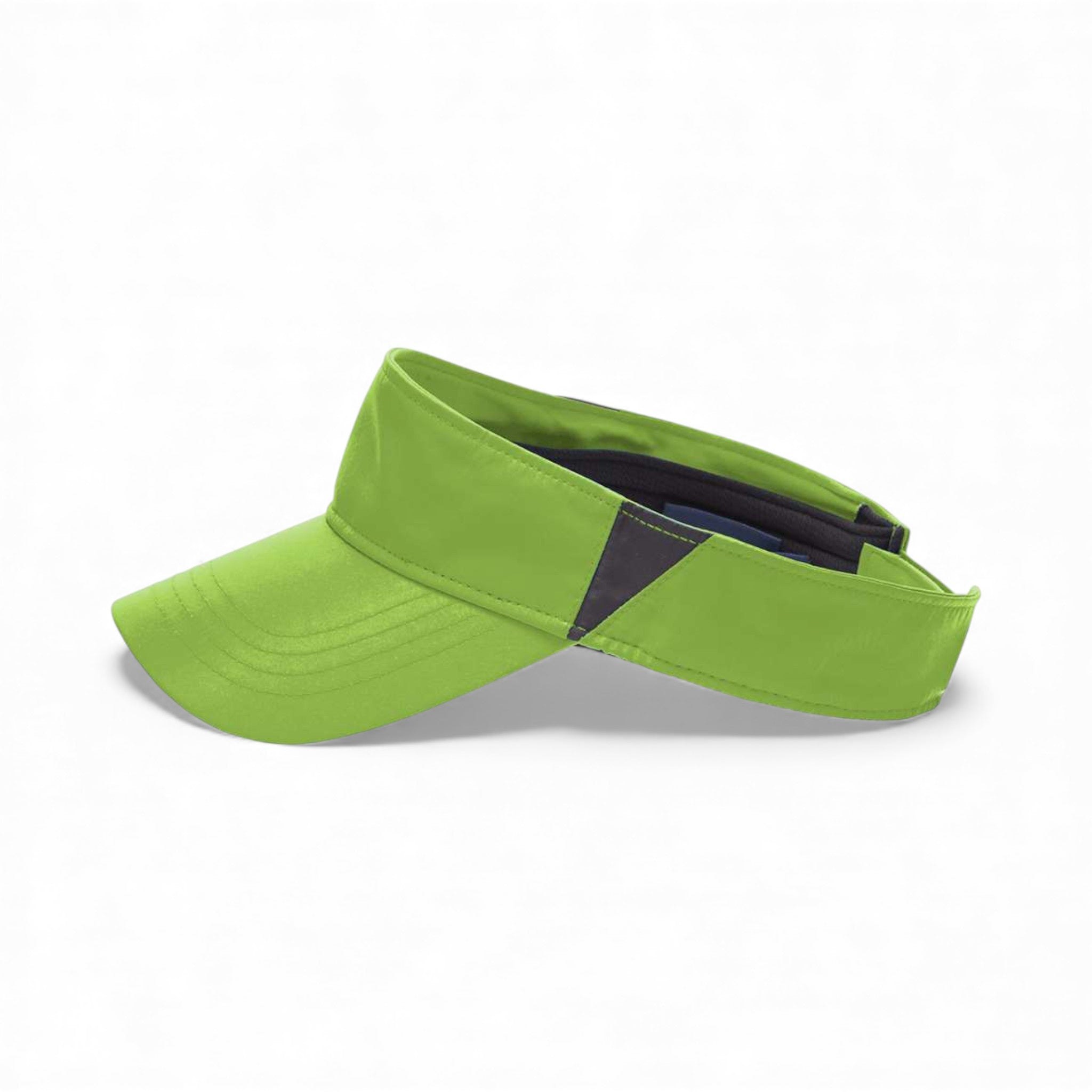 Left side view of Core 365 CE002 custom hat in acid green and carbon