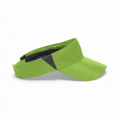 Right side view of Core 365 CE002 custom hat in acid green and carbon