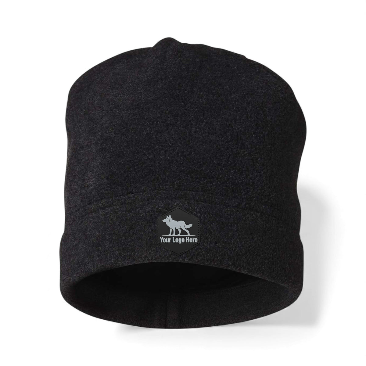 PVC patch preview of Core 365 CE901 custom hat in black