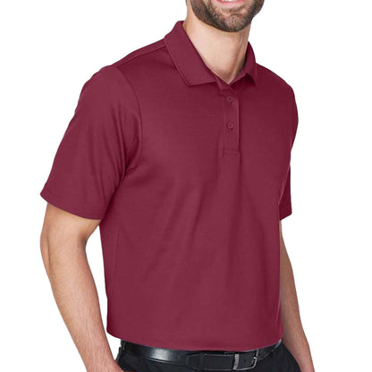 Devon & Jones DG20 custom polo in burgundy, right side view