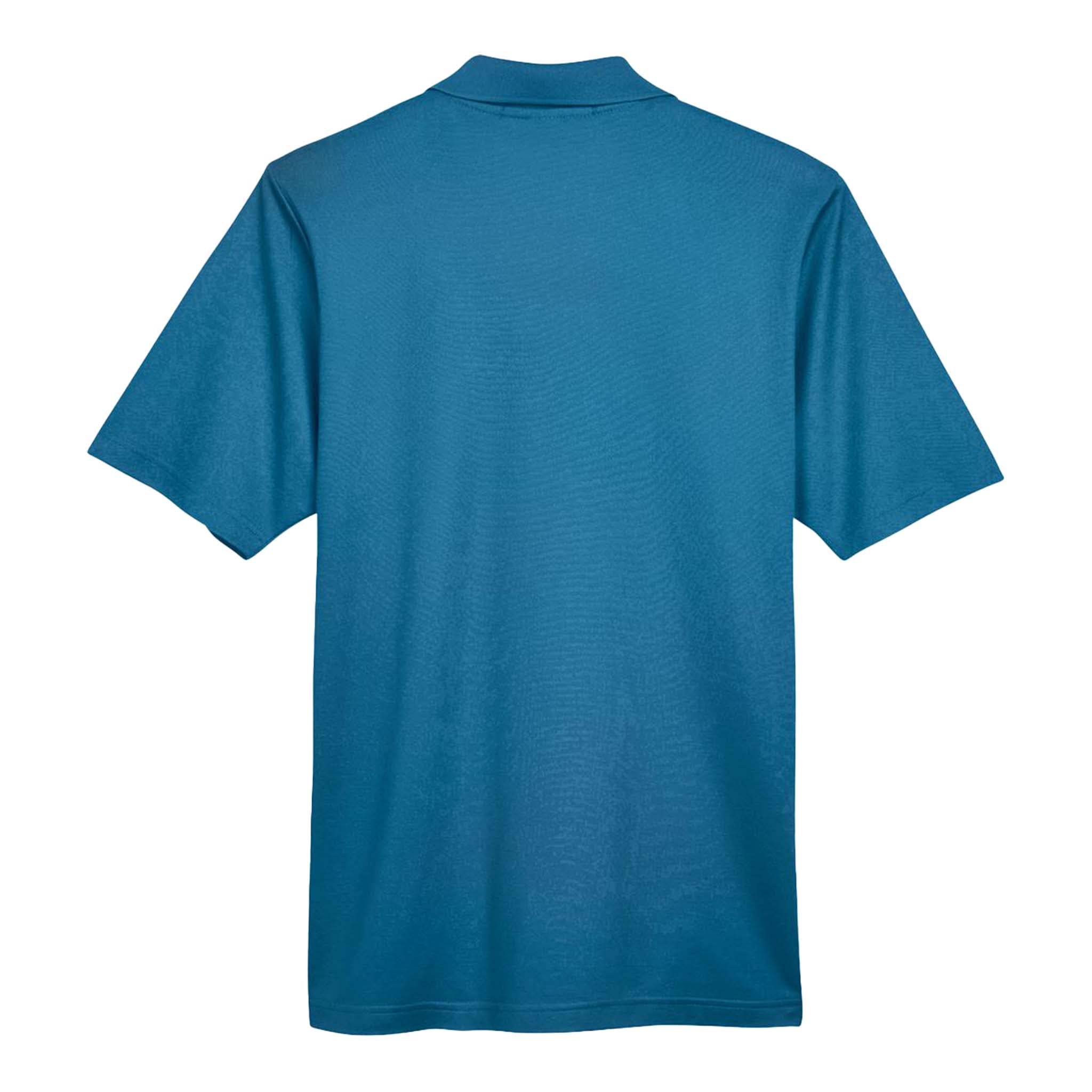 Devon & Jones DG20 custom polo in dark teal, back view