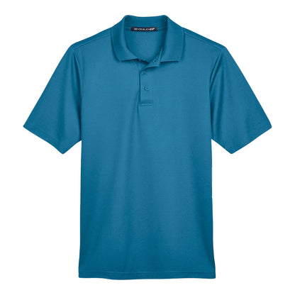 Devon & Jones DG20 custom polo in dark teal, front view
