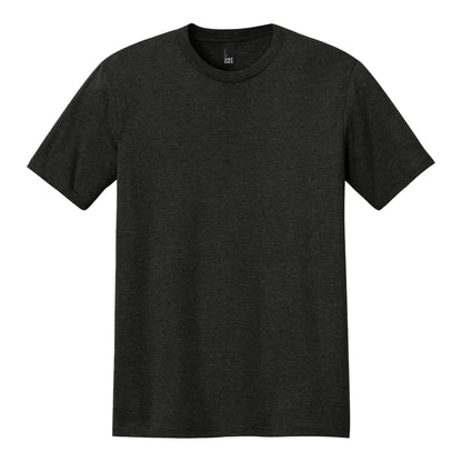 District DM130 custom short sleeve t-shirt in black frost, front view